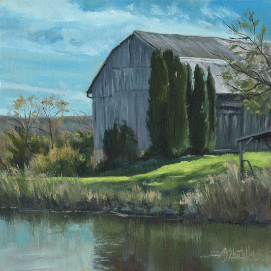 The pond at Bousfield's Apples & Cider